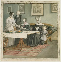 Professor Johannes Classen (1805-91) en Familie, 1840